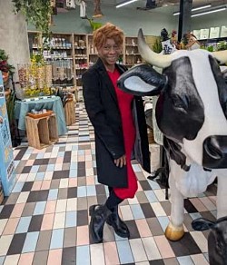 Moooo 😀 Not sure the cow at Black Farmer's is impressed